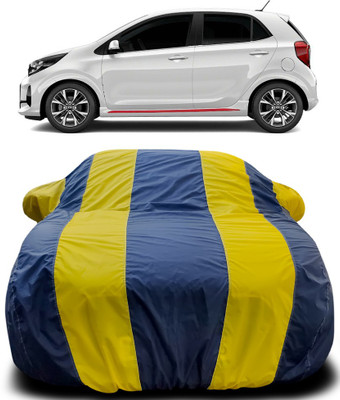 Gavya Car Cover For Kia Picanto (With Mirror Pockets)(Blue, Yellow)
