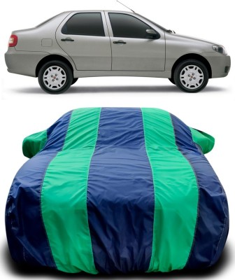 Genipap Car Cover For Fiat Sienna (With Mirror Pockets)(Blue, Green)