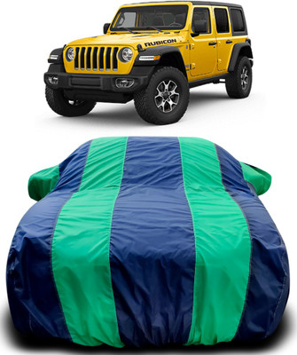 APNEK Car Cover For Jeep Wrangler (With Mirror Pockets)(Blue, Green)