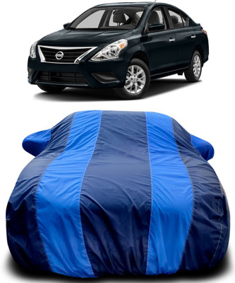 Gavya Car Cover For Nissan Versa (With Mirror Pockets)(Blue, Blue)
