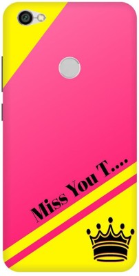 Bluvver Back Cover for Mi Redmi Y1,MDI6S, Printed Miss you T Letter Back Cover(Multicolor, Hard Case, Pack of: 1)