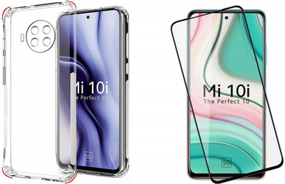 Bodoma Edge To Edge Tempered Glass for Mi 10i, Mi 10T Lite transparent back cover pack of 2(Pack of 2)