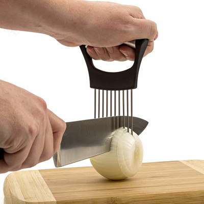 Flipkart SmartBuy Onion Holder Slicer Vegetable Tools, Set of 1 Black Vegetable & Fruit Slicer(1 * Onion Cutter)