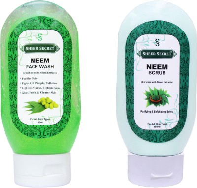 Sheer Secret Neem Face wash 100ml and Neem Scrub 100g(2 Items in the set)