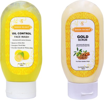 Sheer Secret OIL CONTROL Face wash 100ml and Gold Scrub 100g(2 Items in the set)