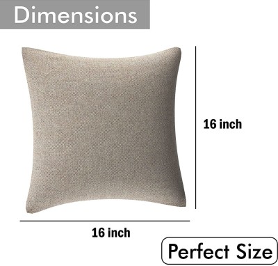 Xy Decor Plain Cushions Cover(Pack of 5, 40 cm*40 cm, Beige)