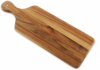 Wood Chop Mango Wood Cheese Board | Bread Board | Serving Board | Chopping Board, Classic Design - 19.5 X 6 Inch (Not Single Piece of Wood) Wooden Cutting Board(Brown Pack of 1 Dishwasher Safe)