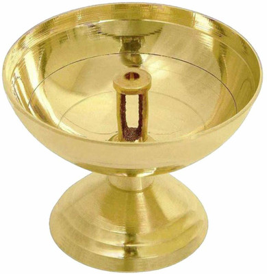 NAVYAKSH PACK OF 1 Diya Brass Table Diya(Height: 2 inch)