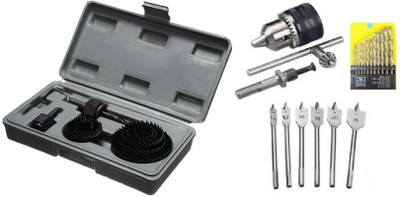 Gadariya King 11pc Wood Hole Saw Cutting Set Kit cut smooth clean 1 Metal Alloys 11pc Wood Hole Saw Cutting Set Kit cut smooth clean with13 pcs hss drill bit and wood drill bit and masonry drill bit set combo heavy duty Rotary Bit Set (24 Bits) and 13 mm drill chuck and 6 pcs flat wood drill bit set Gadariya King 11pc Wood Hole Saw Cutting Set Kit cut smooth clean 1 Metal Alloys 11pc Wood Hole Saw Cutting Set Kit cut smooth clean with13 pcs hss drill bit and wood drill bit and masonry drill bit set combo heavy duty Rotary Bit Set (24 Bits) and 13 mm drill chuck and 6 pcs flat wood drill bit set