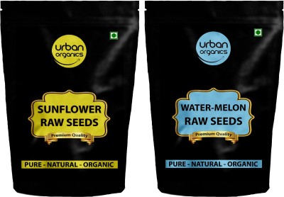 Urban Organics Combo of Sunflower Seeds and Water melon Seed/ Magaj (150 gram each) Sunflower Seeds, Watermelon Seeds(300 g, Pack of 2)