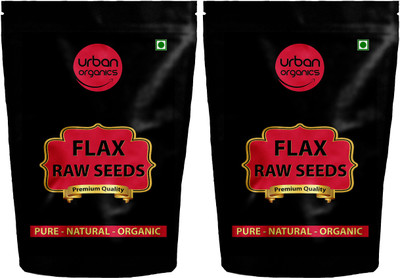 Urban Organics Twin Pack of Flax Seed-Linseed - With Omega 3 | Anti Oxidant - Linum Usitatissimum (Alsi) Seed 100 gram each pack Brown Flax Seeds(2 x 101 g)