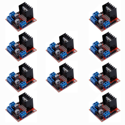geeta enterprises (Pack of 10) L298N Motor Drive Controller Board Module Dual H Bridge DC Stepper For Arduino Motor Control Motor Control Electronic Hobby Kit