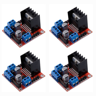 geeta enterprises (Pack of 4) L298N Motor Drive Controller Board Module Dual H Bridge DC Stepper For Arduino Motor Control Motor Control Electronic Hobby Kit