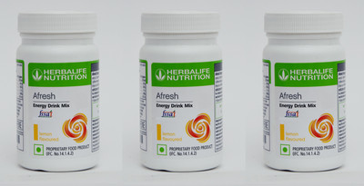 Herbalife Nutrition Afresh Energy Drink Mix Lemon Pack Of 3 Psc Energy Drink(3x50 g, Lemon Flavored)