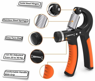 Fitnesstricks Adjustable Hand Grip Adjustable Hand Grip Strengthener with Stainless Steel Spring Hand Grip/Fitness Grip(Multicolor)