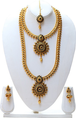 Swarajshop Copper Gold-plated Gold Jewellery Set(Pack of 1)