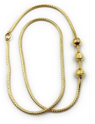 PBM CREATIONS Gold Plated Traditional Covering Mop chain Gold-plated Plated Metal, Copper, Alloy Chain