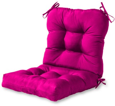 Daddy Cool Swing Chair Cushion Cotton Solid Chair Pad Pack of 2(Rani Pink)