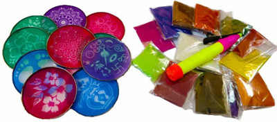 Avanti Creation Pack of 5 Rangoli Powder(Multicolor)