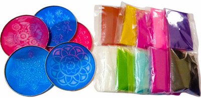 Avanti Creation Pack of 5 Rangoli Powder(Multicolor)