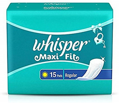 Whisper Maxi Fit for Women, Regular 15 Sanitary Pad