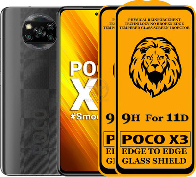 SEVEN7STAR Edge To Edge Tempered Glass for Poco X3(Pack of 2)
