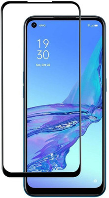 ELEF Edge To Edge Tempered Glass for Oppo A53 11D Tempered Full Screen Covrage Full Glue with 9H Hardness and 2.5D Curved Edges-Black(Pack of 1)