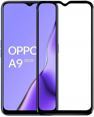 ELEF Edge To Edge Tempered Glass for Oppo A9 2020 11D Tempered Full Screen Covrage Full Glue with 9H Hardness 2.5D Curved Edges-Black(Pack of 1)