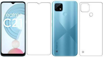 PR SMART Front and Back Tempered Glass for Realme C21(Pack of 2)