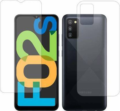 SOMTONE Front and Back Tempered Glass for Samsung Galaxy F02S(Pack of 2)