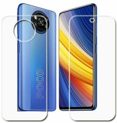 SOLIVAGANT Front and Back Tempered Glass for Poco X3 Pro(Pack of 2)