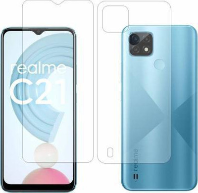 PR SMART Front and Back Tempered Glass for Realme C21(Pack of 2)