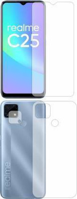 PR SMART Front and Back Tempered Glass for Realme C25(Pack of 2)