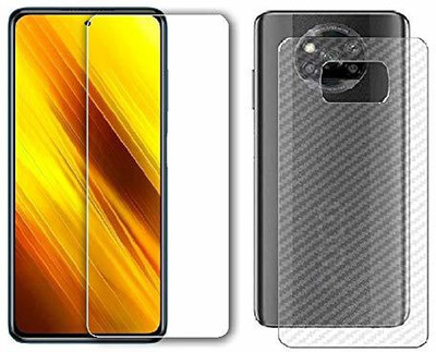 SOLIVAGANT Front and Back Tempered Glass for Poco X3 Pro(Pack of 2)