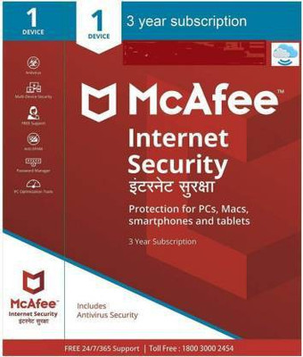 McAfee Internet Security 1 User 3 Years(CD/DVD)