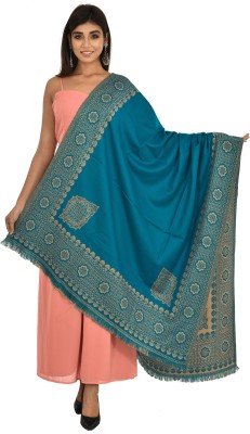 BAISA Wool Printed Women Shawl(Green)