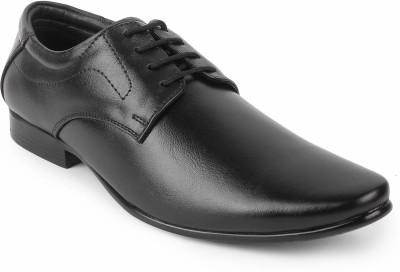 Feather Leather Lace Up For Men(Black , 6)