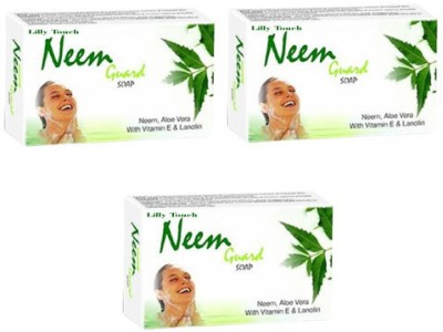 Lilly Touch Neem Guard Soap with Neem , Aloevera & Vitamin E 75g x 3(3 x 75 g)