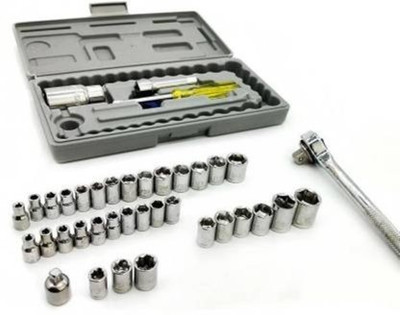 Urbi Auto 40pcs Tool Kit with 12pcs Wrench set combo Socket Set(Pack of 1)