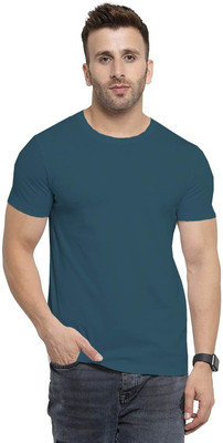 YouthPoi Solid Men Round Neck Brown T-Shirt