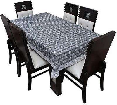 WIN WORLD Solid 4 Seater Table Cover(Silver, PVC)