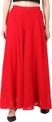 color world Flared Women Red Trousers
