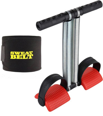 BDMP combo double spring Red Tummy Trimmer & sweat belt body Home,Gym Ab Exerciser(Multicolor)
