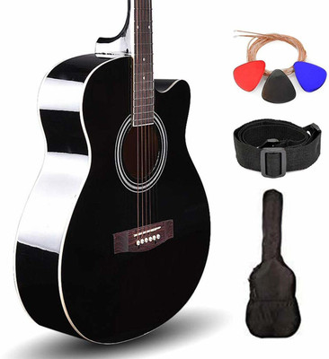 KADENCE KAD-BLK-C (with online Courses) Acoustic Guitar Spruce Rosewood Right Hand Orientation(Black)