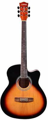KADENCE Frontier Series, Acoustic Guitar With EQ Die Cast Keys Combo with Bag Acoustic Guitar Rosewood Ash