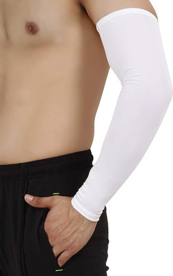 unbeatable Nylon Arm Sleeve For Men & Women(Free, White)