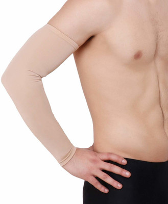 unbeatable Nylon Arm Sleeve For Men & Women(Free, Beige)