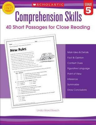 Comprehension Skills: 40 Short Passages for Close Reading: Grade 5(English, Paperback, Beech Linda)