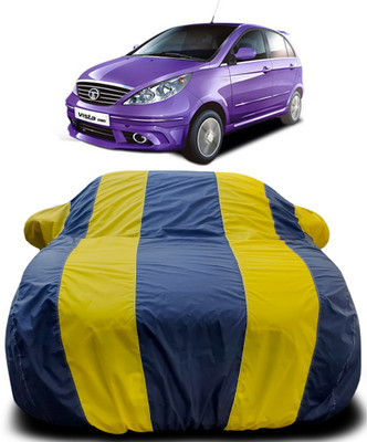 APNEK Car Cover For Tata Vista (With Mirror Pockets)(Blue, Yellow)