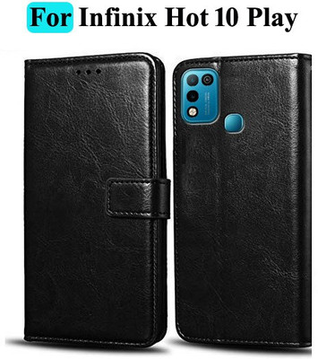 Mashgul Flip Cover for Infinix Smart 5, Infinix Hot 10 Play(Black, Shock Proof, Pack of: 1)